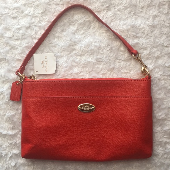 Coach Wristlet in Burnt Orange - Picture 2 of 8